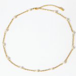 freshwater pearl 18k gold plated necklace