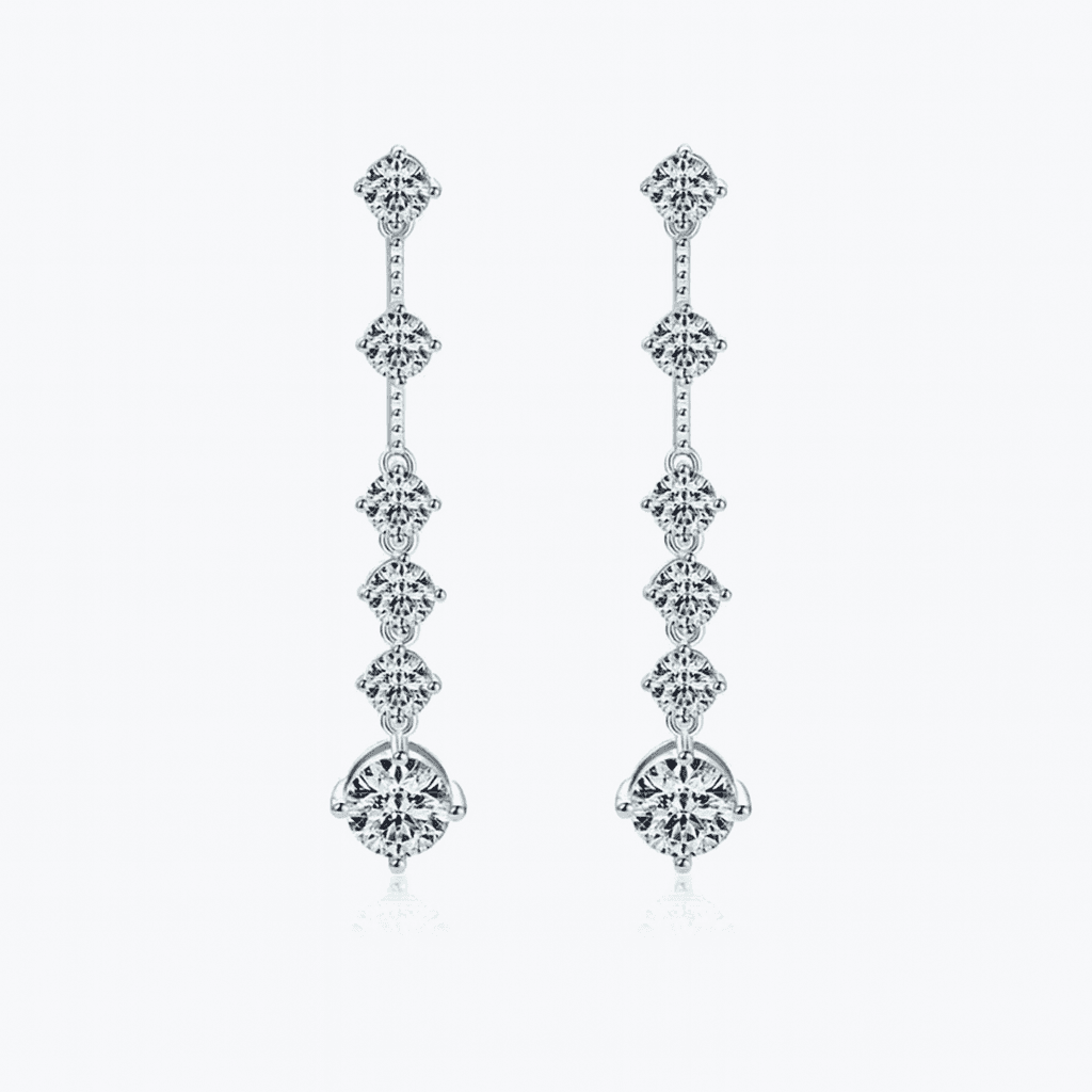 moissanite silver earrings
