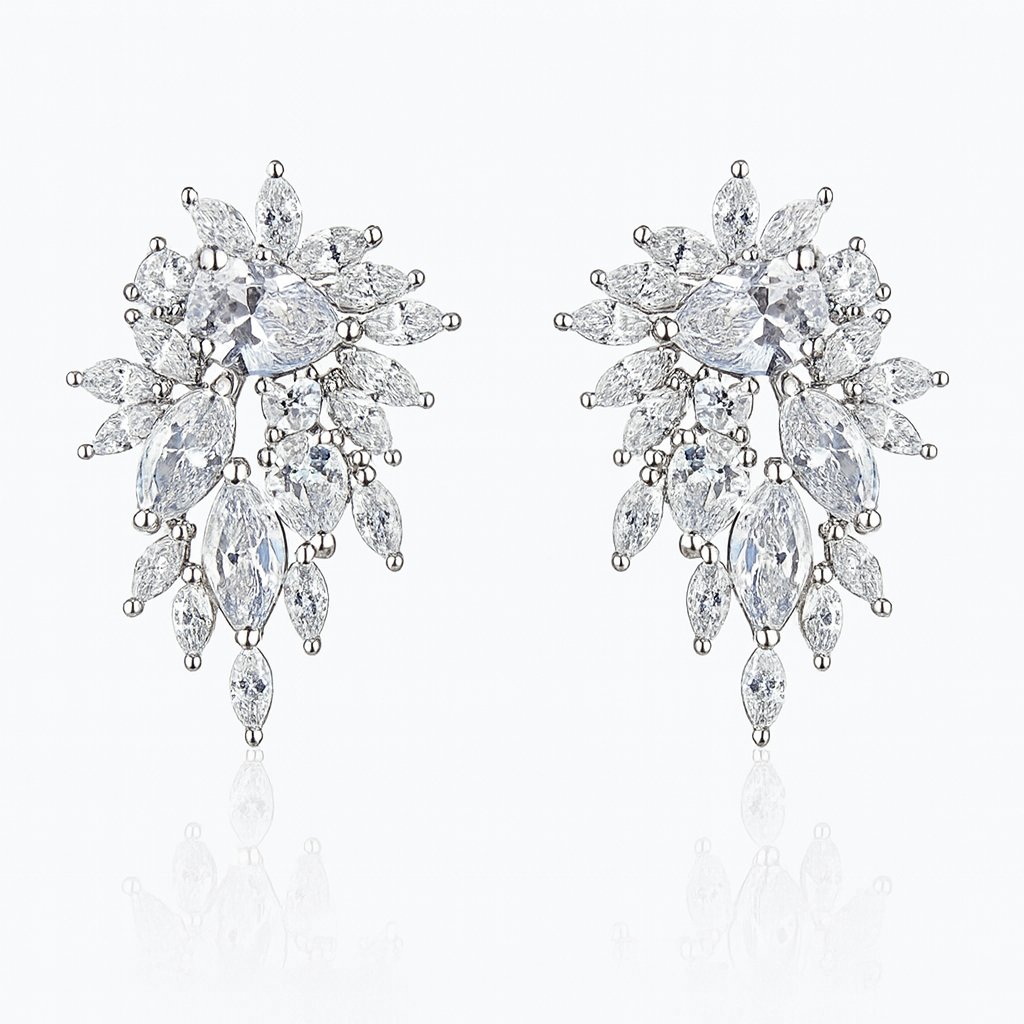 copy of crystal bloom statement earrings