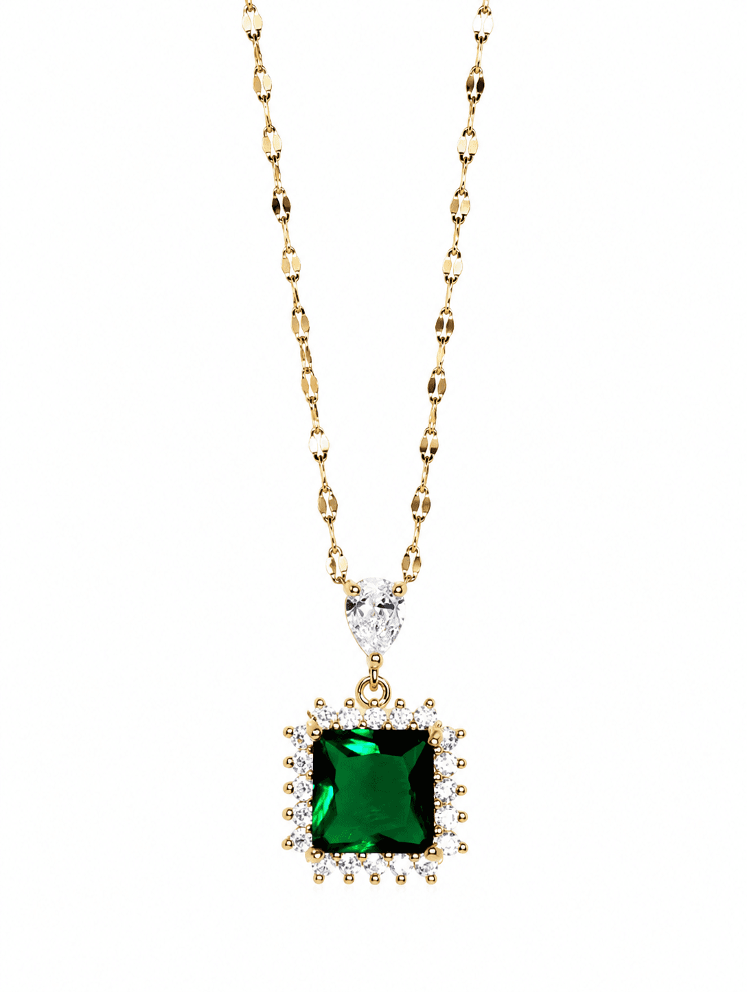 gold crystal necklace
