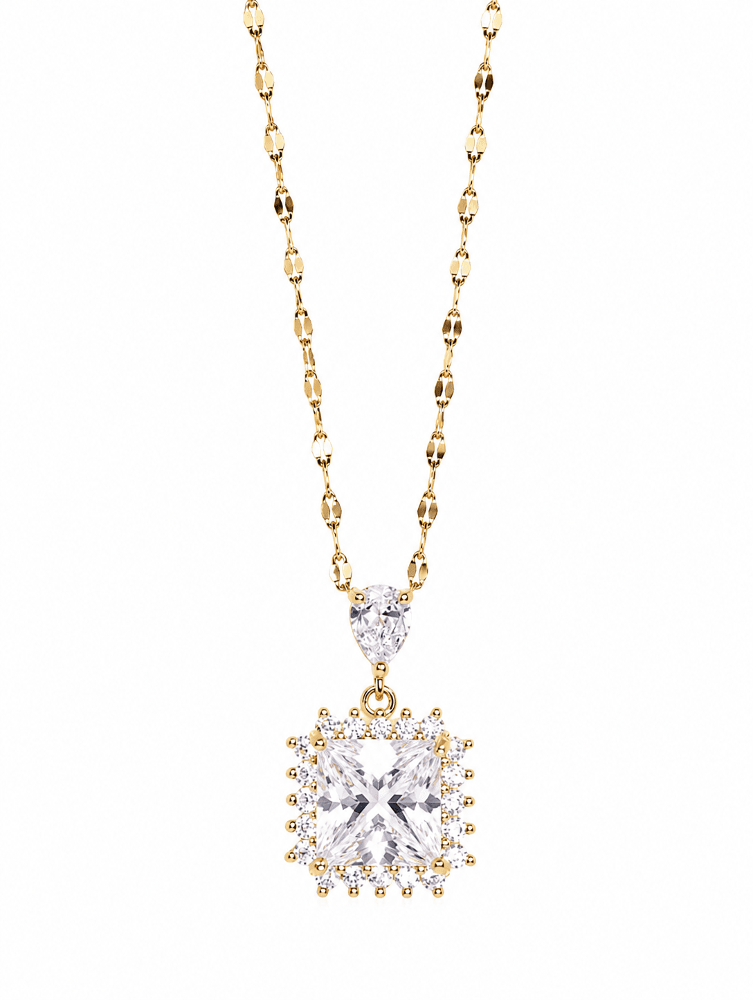 gold crystal necklace