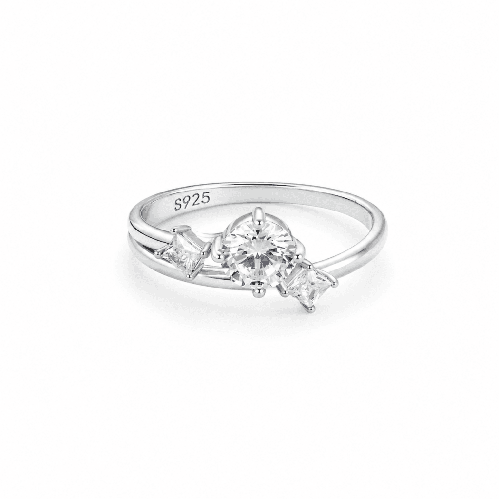 silver trio ring