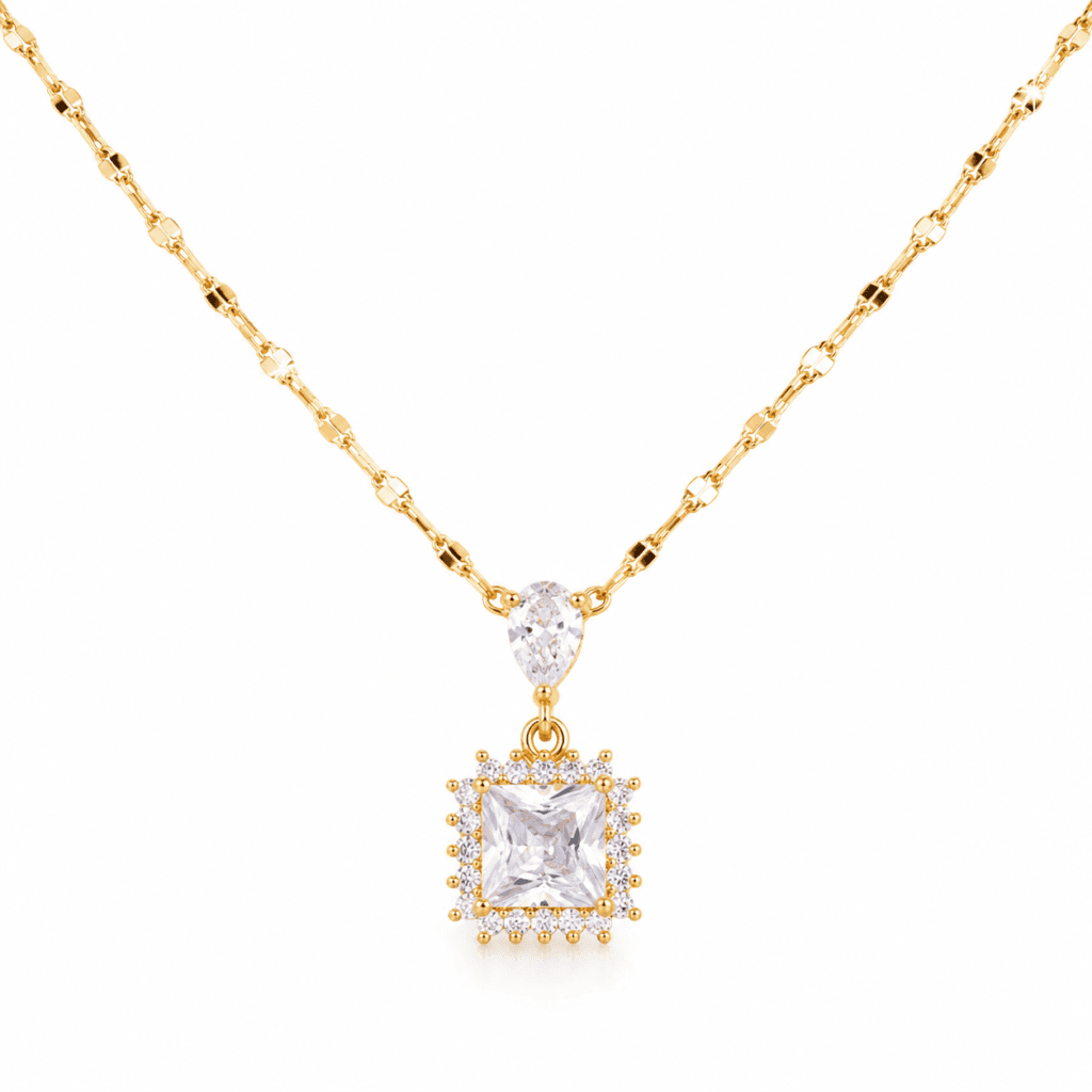 Necklaces gold crystal necklace