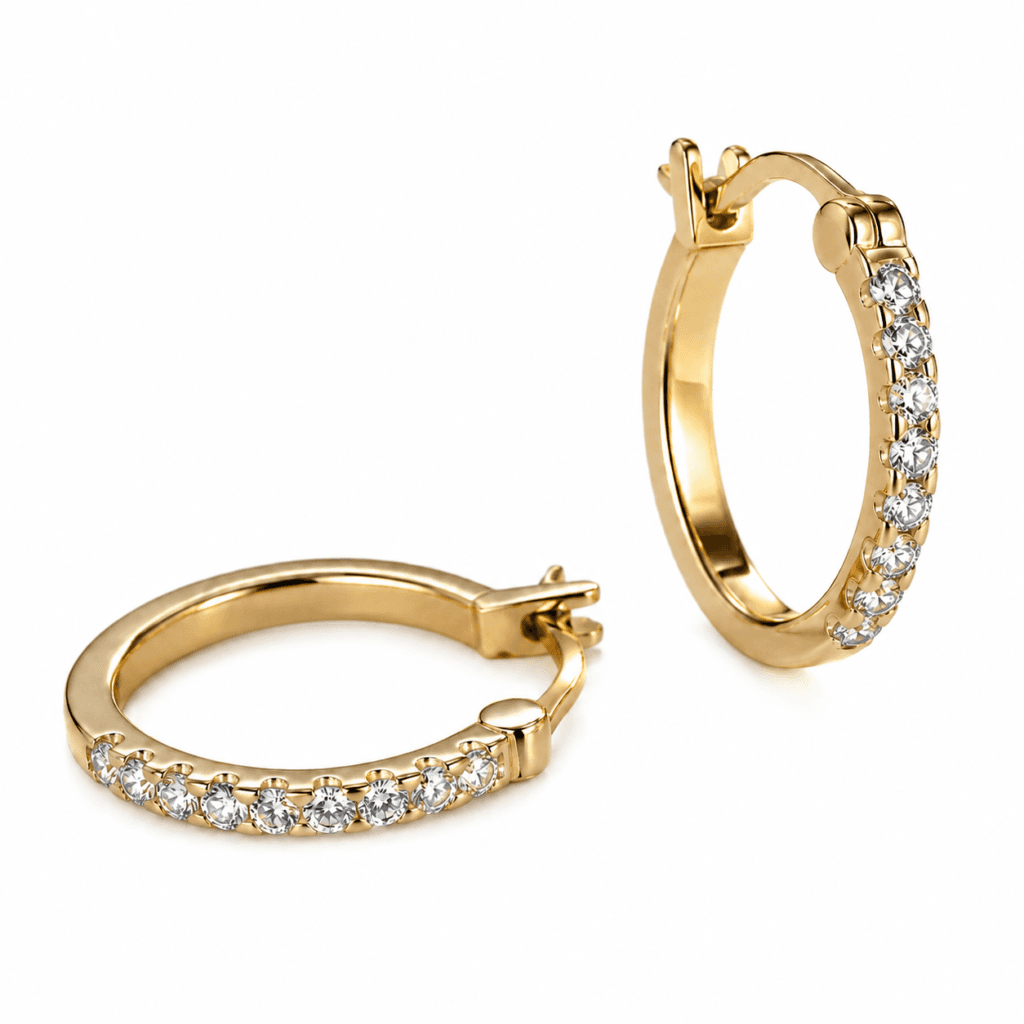 moissanite huggie earrings