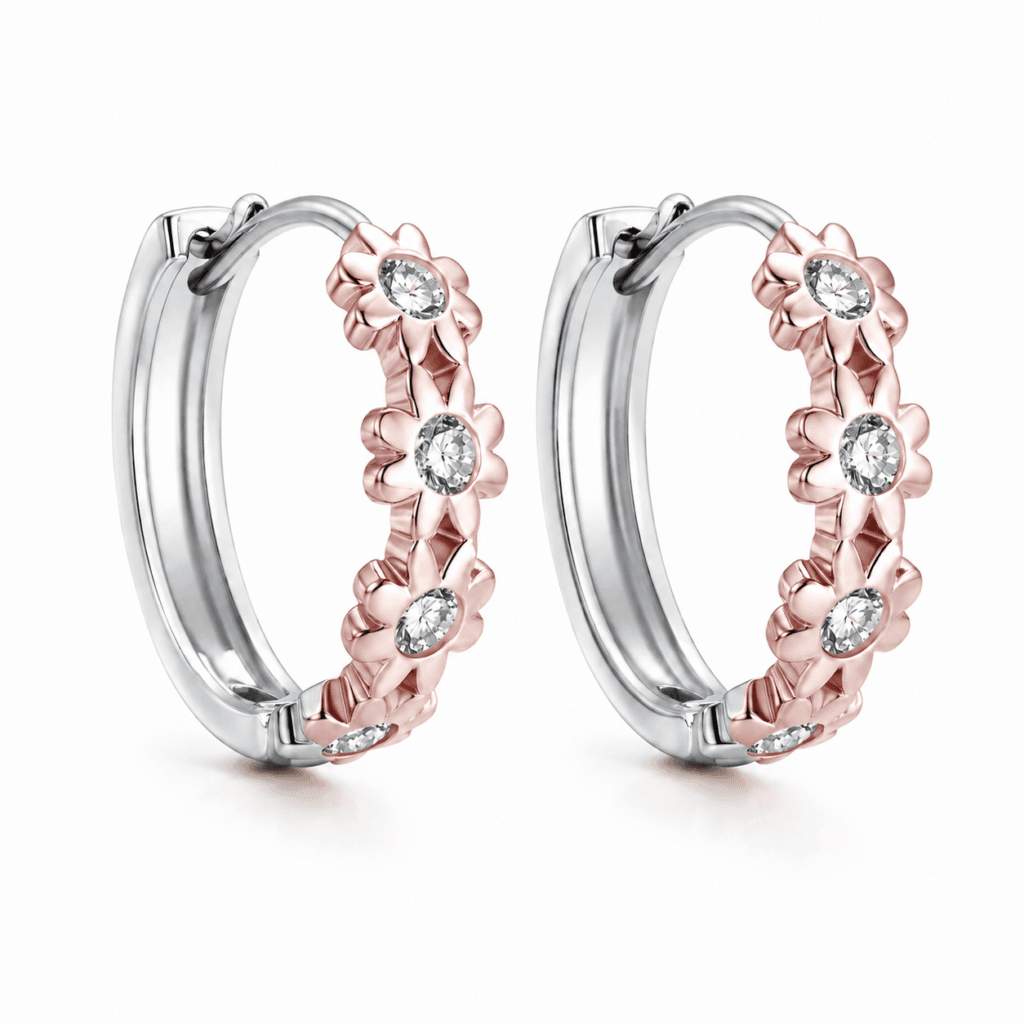 daisy moissanite earrings