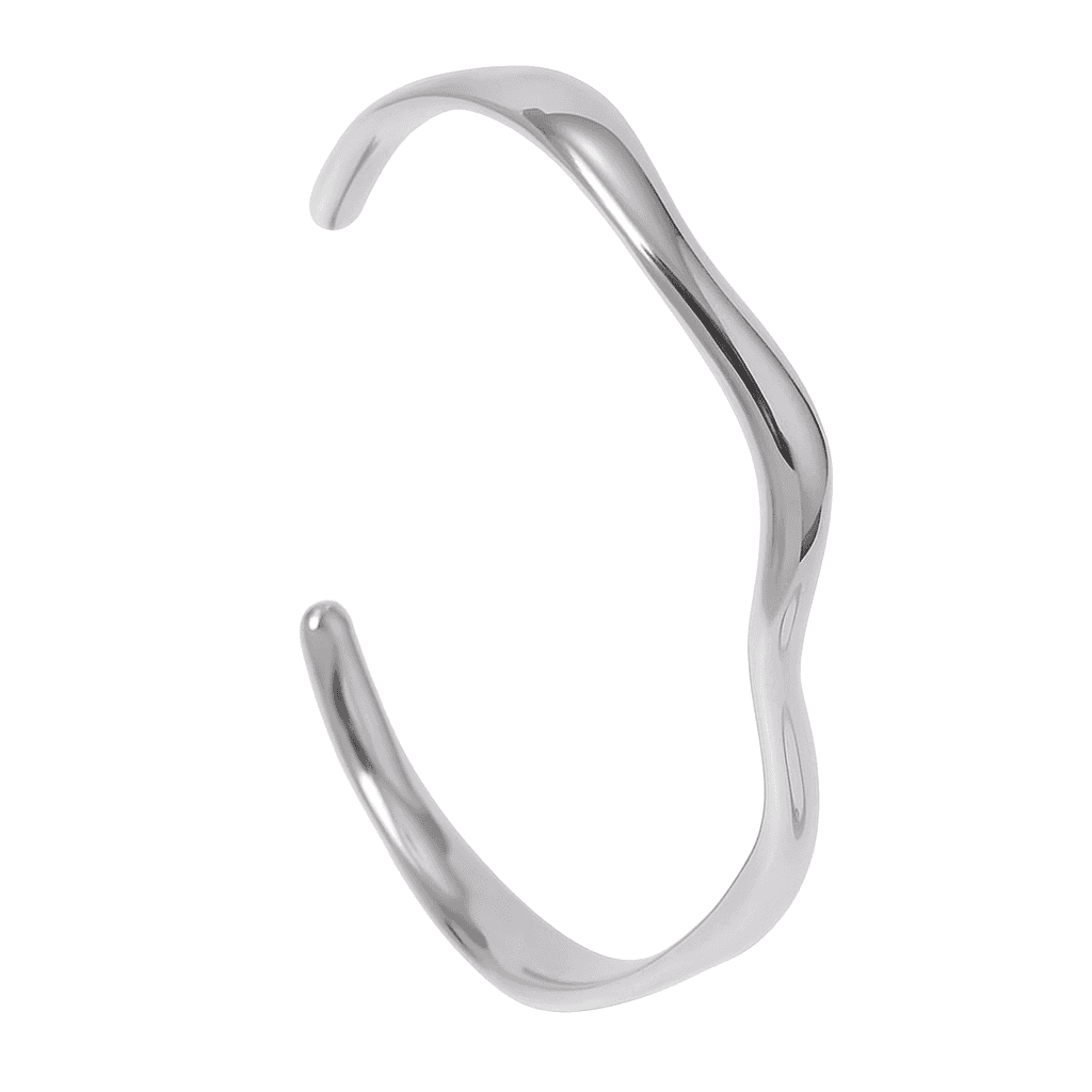 gold ripple bangle silver igya