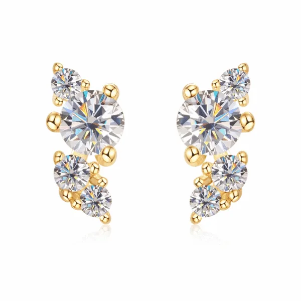 pure spark moissanite studs igya gold