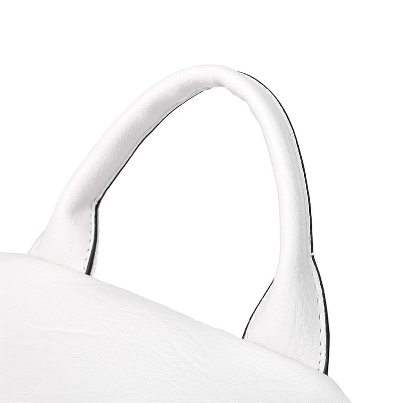 brand luxury ribbon backpack new pu leather waterproof bag college style young student bag white famous designer design brand luxury ribbon backpack new pu leather waterproof bag college style young student bag white famous designer design