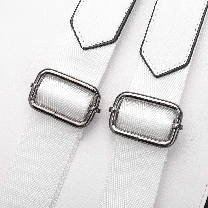 brand luxury ribbon backpack new pu leather waterproof bag college style young student bag white famous designer design brand luxury ribbon backpack new pu leather waterproof bag college style young student bag white famous designer design